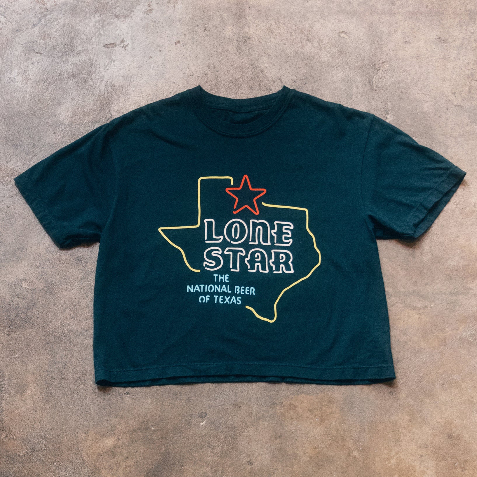 Women's Texas Neon Boxy Crop Vintage Wash Tee