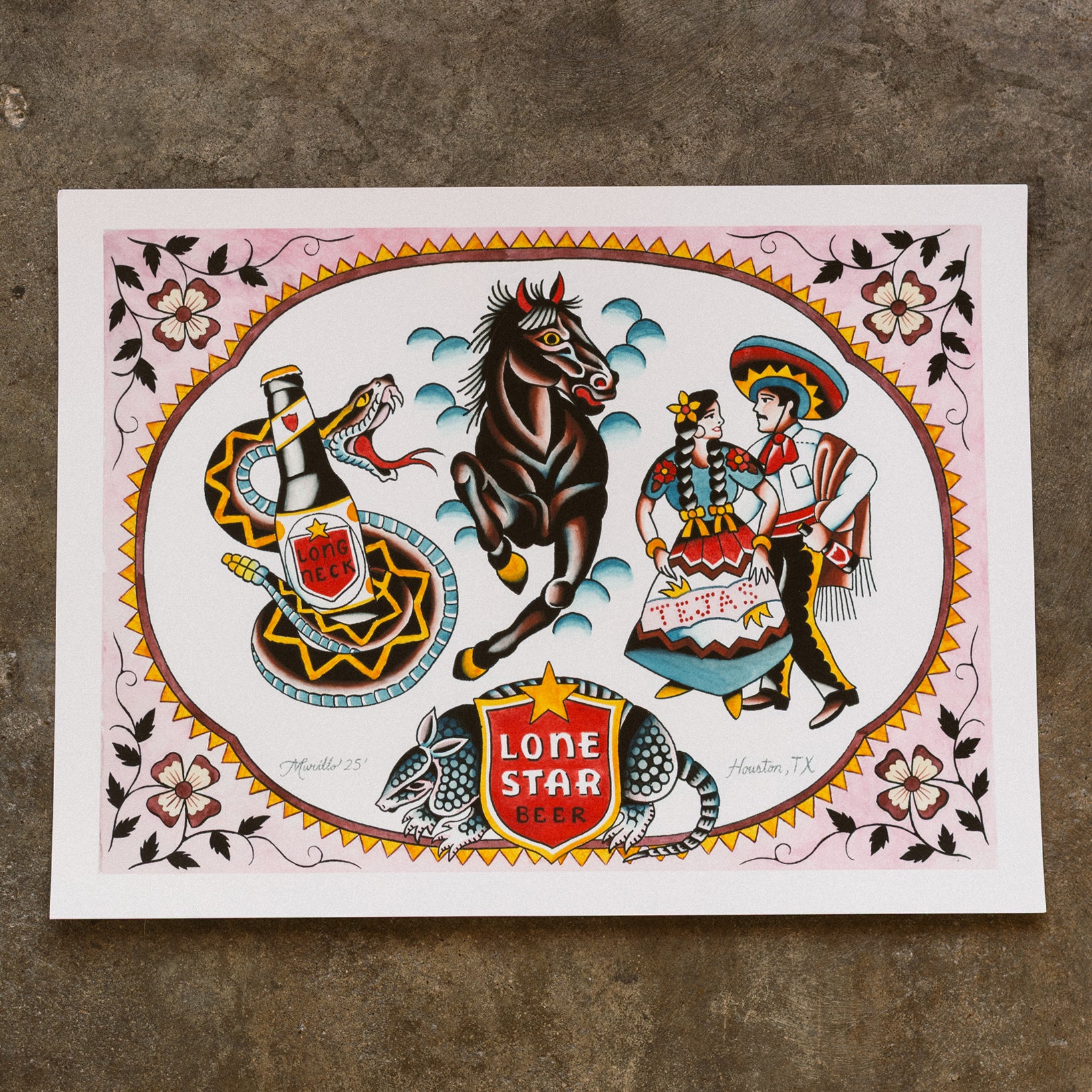 Mark of A Texan - Ricky Murillo Flash Print