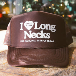 I Love Long Necks Foam Trucker Hat